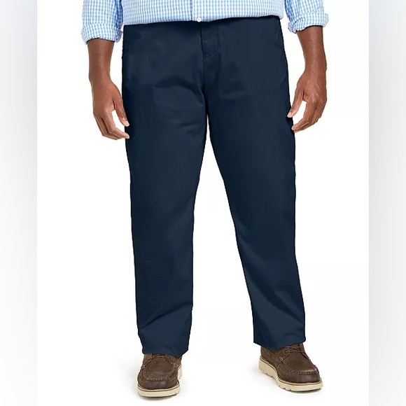 Tommy Hilfiger Big & Tall Chinos Coupe Classic Flex Fit Navy Blue 46/32 Pant NWT - Picture 1 of 9